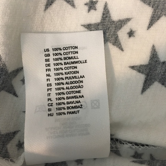 H&M Tops Hm Star Print Tee Size Poshmark